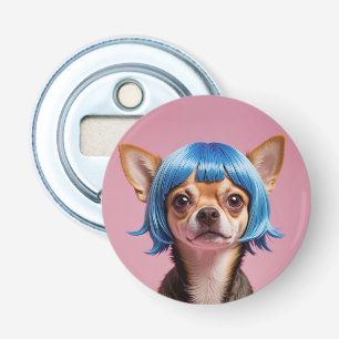 Chihuahua wig bottle opener