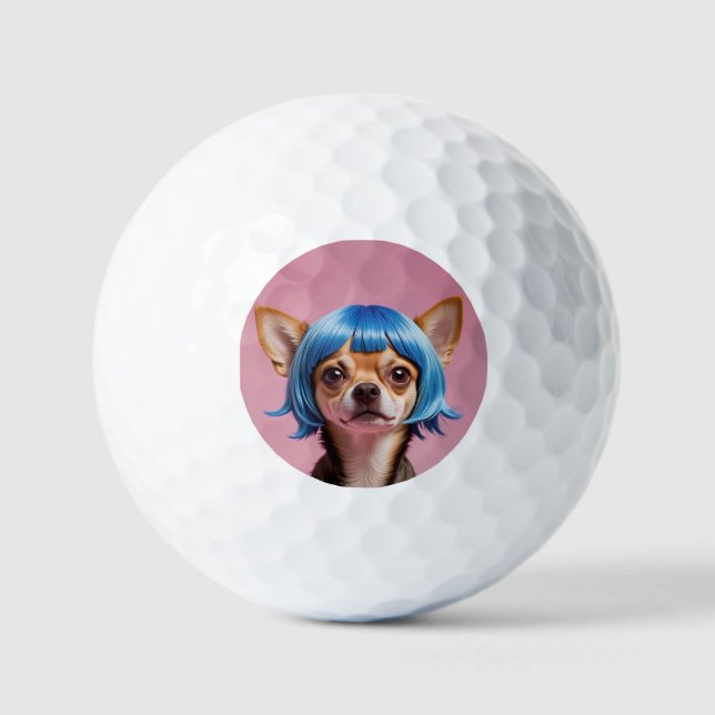 Chihuahua wig golf balls (Front)