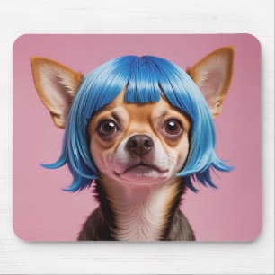 Chihuahua wig mouse mat