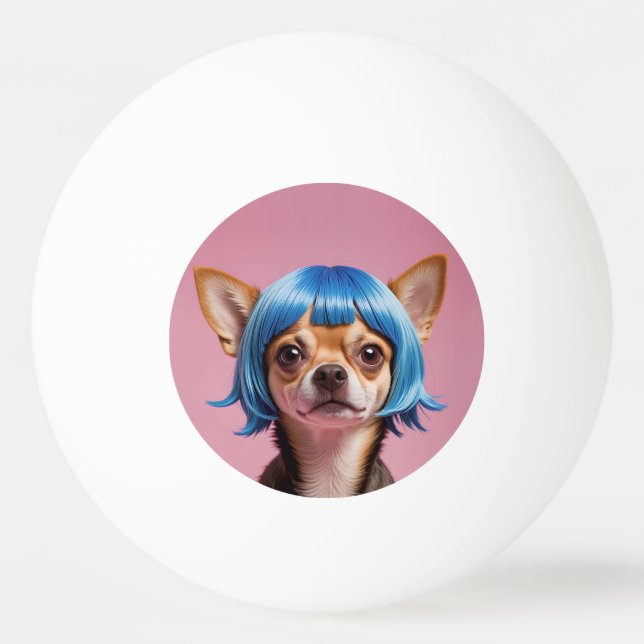 Chihuahua wig ping pong ball (Front)