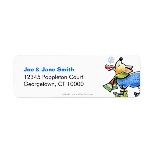 Chihuahua Winter Magic Return Address Label