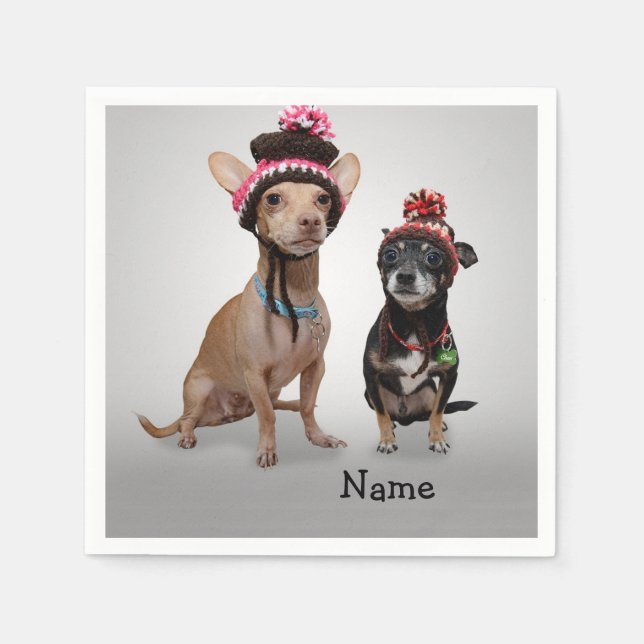 Chihuahua with Name Napkin (Front)