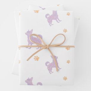 Chihuahua Wrapping Paper – Minimal Lavender Gift