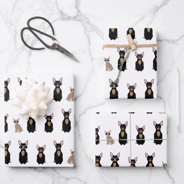 Chihuahua Wrapping Paper Sheets (Front)