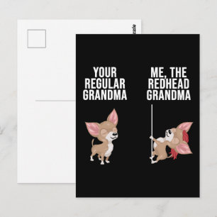 Chihuahua Your Regular Grandma Me The Redhead Postcard