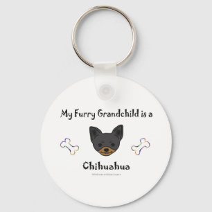 ChihuahuaBlackTan Key Ring