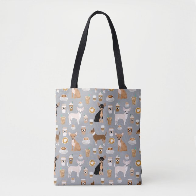 Chihuahuas and Coffee tote bag (Front)