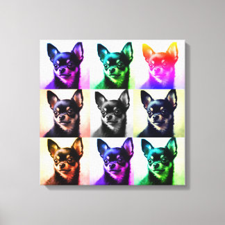 Chihuahua's Endless Love Stretched Canvas Print