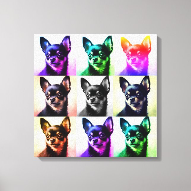 Chihuahua's Endless Love Stretched Canvas Print (Front)