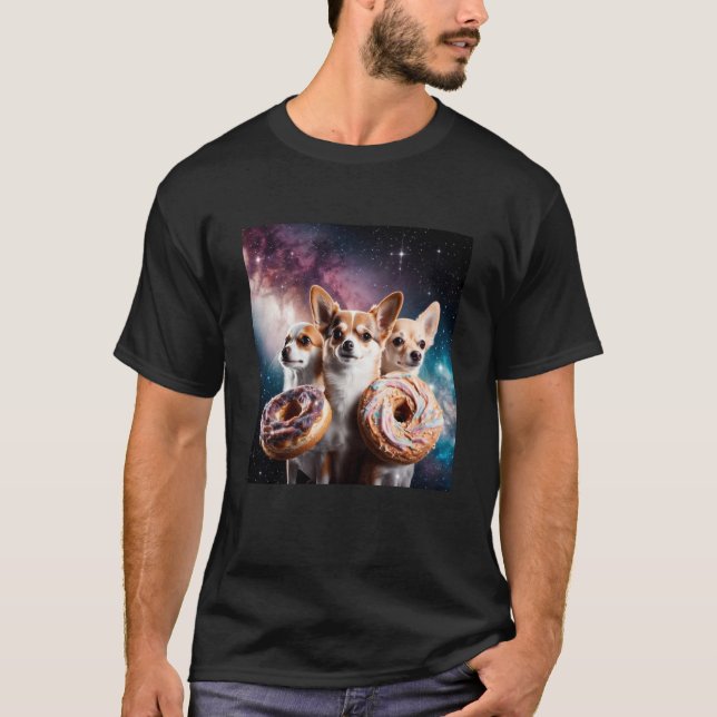 Chihuahuas In Space Donuts Chihuahuas Boys Girls W T-Shirt (Front)