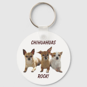 Chihuahuas Rock Keychain