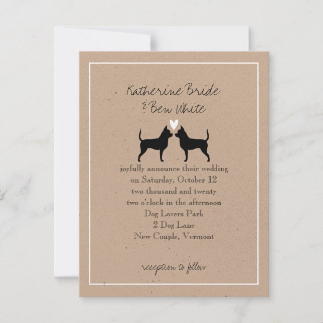 Chihuahuas Wedding Invitation (Front)