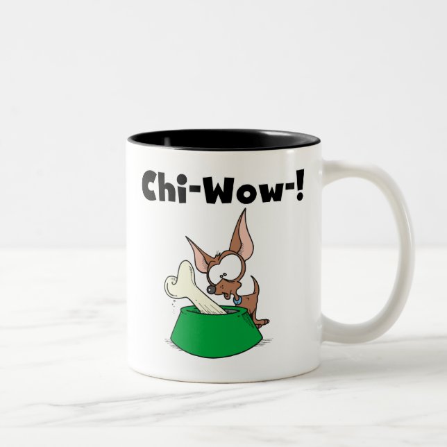 Chihuhua Chi-Wow T-shirts and Gifts Two-Tone Coffee Mug (Right)