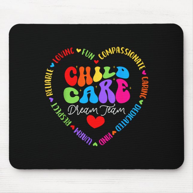 Chilare Dream Team Daycare Crew School Provider Te Mouse Mat (Front)