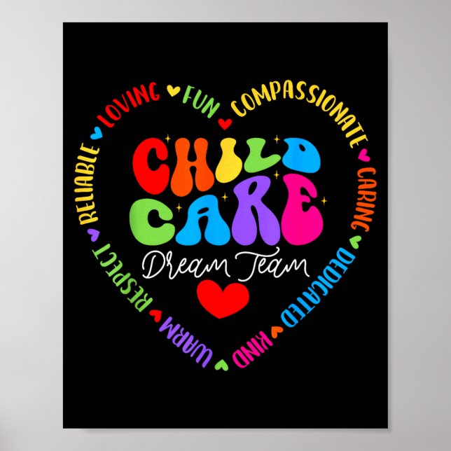 Chilare Dream Team Daycare Crew School Provider Te Poster (Front)