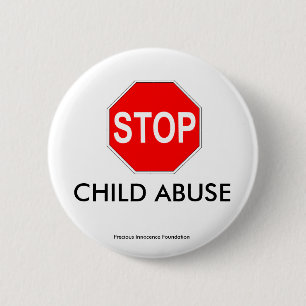 CHILD ABUSE 6 CM ROUND BADGE