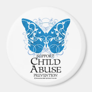 Child Abuse Butterfly Magnet