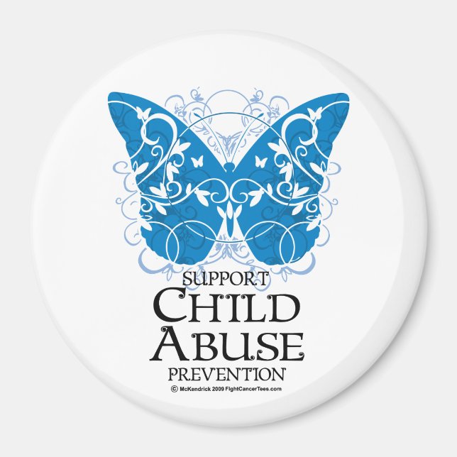 Child Abuse Butterfly Magnet (Front)