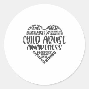 Child Abuse, Child Abuse awareness Classic Round Sticker