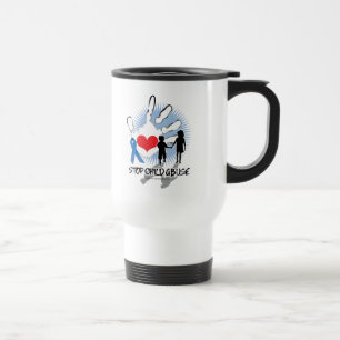 Child Abuse Handprint Travel Mug