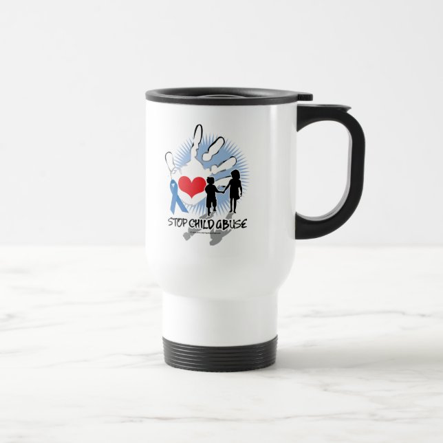 Child Abuse Handprint Travel Mug (Right)