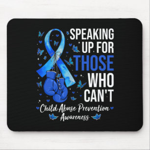 Child Abuse Prevention Awareness Boxing Gloves Blu Mouse Mat