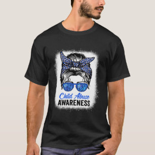 Child Abuse Prevention Awareness Month Leopard Mes T-Shirt