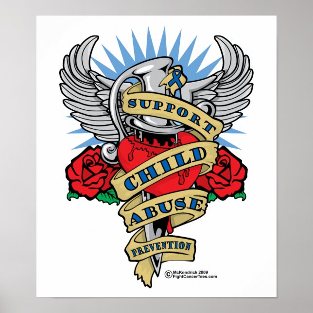 Child Abuse Prevention Dagger Poster (Front)