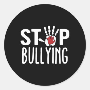Child Abuse Prevention Month Stop Bullying Classic Round Sticker