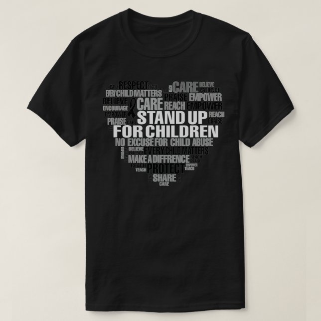 Child Abuse Prevention Stop Child Abuse Break the  T-Shirt (Design Front)