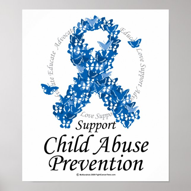 Child Abuse Ribbon of Butterflies Poster (Front)