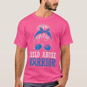 Child Abuse Warrior Prevention Month Blue Ribbon A T-Shirt