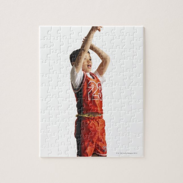 child african american male basketball player in jigsaw puzzle (Vertical)