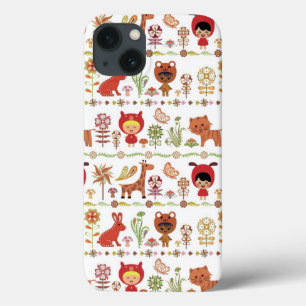 Child and Animals Pattern iPhone 13 Case