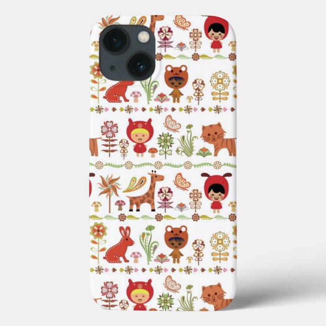 Child and Animals Pattern Case-Mate iPhone Case (Back)