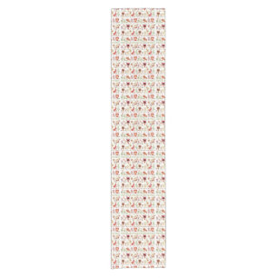 Child and Animals Pattern Short Table Runner