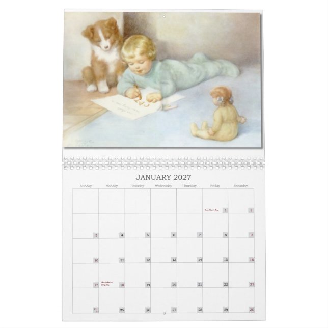 Child and Baby Prints Calendar (Jan 2027)