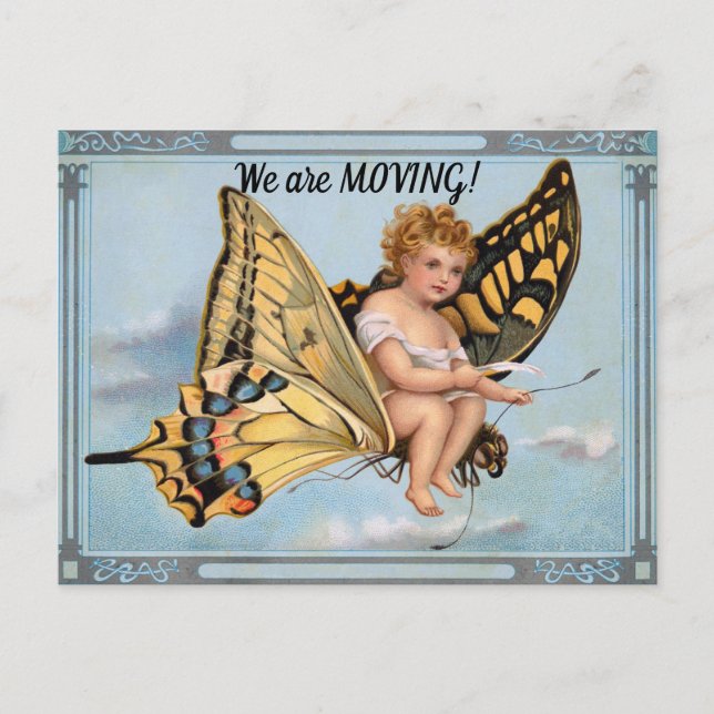 Child And Butterfly Moving Postcard (Front)