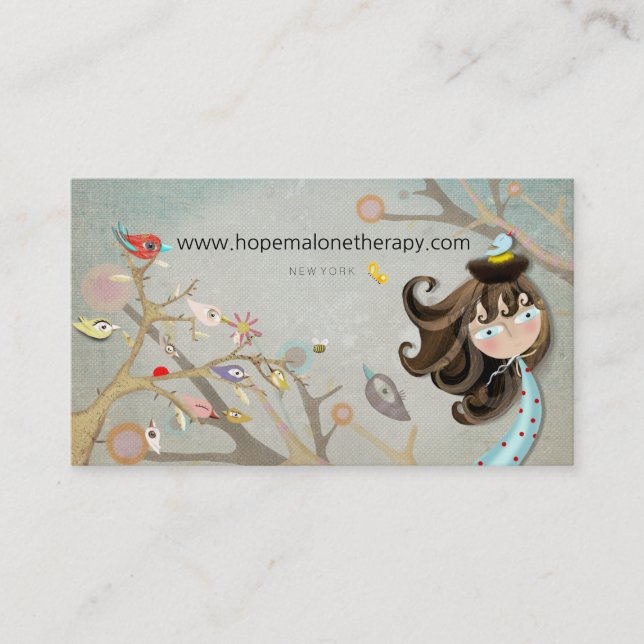 Child and Family Therapist Business Card (Front)