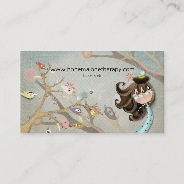 Child and Family Therapist Business Card (Front)
