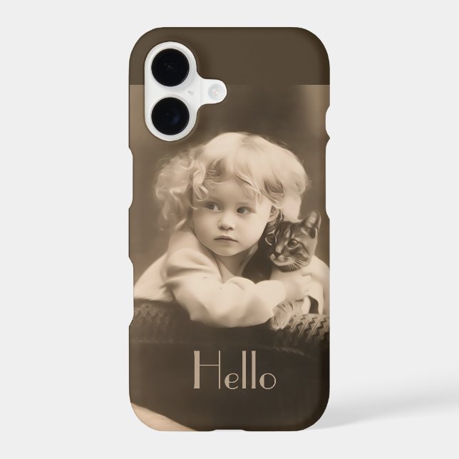 Child and Kitty iPhone 6 Plus Case (Back)