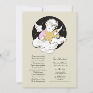 Child Angel Pink Celebration of Life Announcement