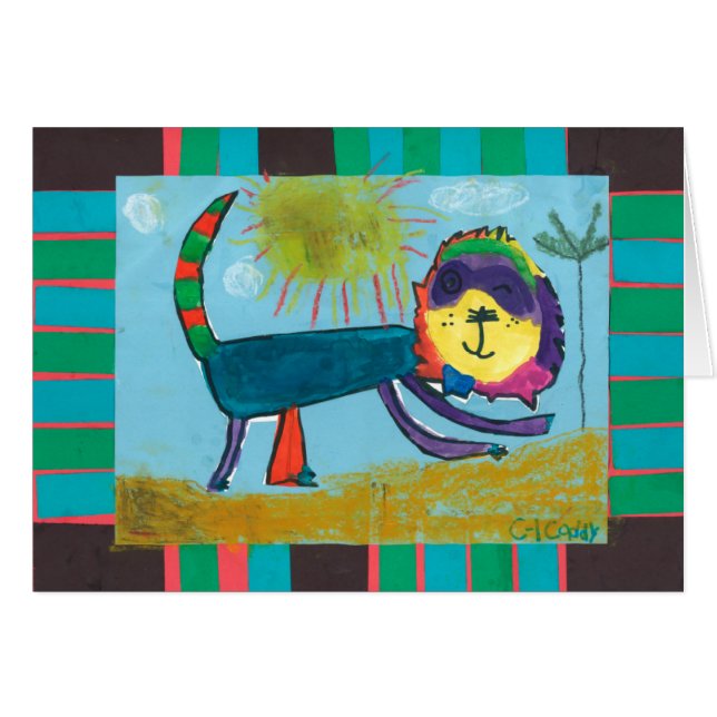 Child art -- Caddie Creations -- Lion (Front Horizontal)