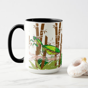 Child Art Praying Mantis Animal Green Print Cute Mug