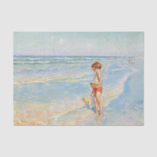 Child at the Beach Coastal Beach Summer Tissue Paper