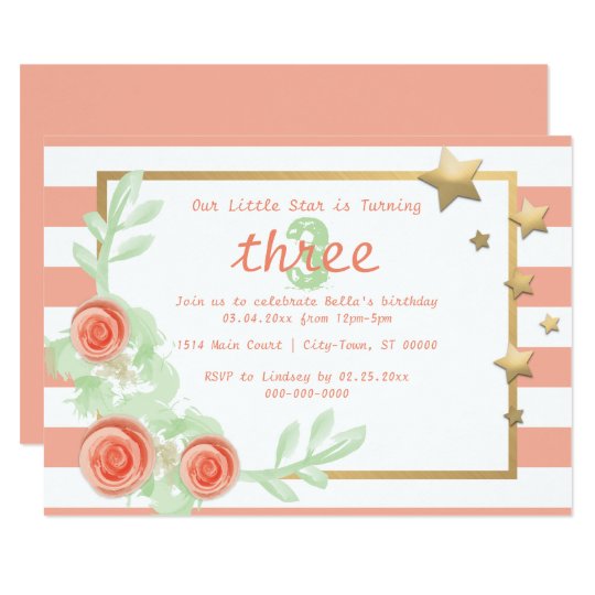 Child / Baby Birthday Party Invite - Twinkle Star