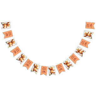 Child Birthday Animals - Cute Teddy Bear 1 Bunting