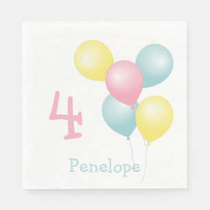 Child Birthday Party Balloons Napkins