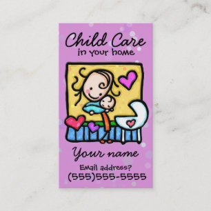 Child Care. Babysitting. Babysitter. Custom card