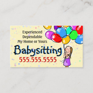 Child Care. Babysitting. Day Care Promo Card
